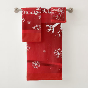 Suzanne Elizabeth Christmas Collection Holiday Bath Towel Set