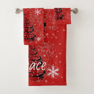 Suzanne Elizabeth Christmas Collection - Holiday Bath Towel Set