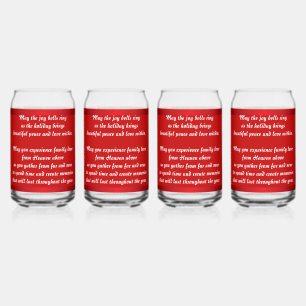 Suzanne Elizabeth Christmas Collection: Holiday Can Glass