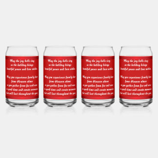 Suzanne Elizabeth Christmas Collection: Holiday Can Glass