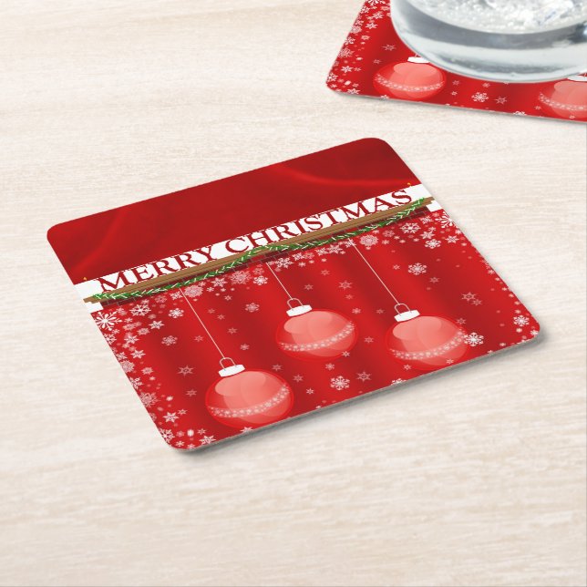 SUZANNE ELIZABETH CHRISTMAS COLLECTION SQUARE PAPER COASTER (Angled)