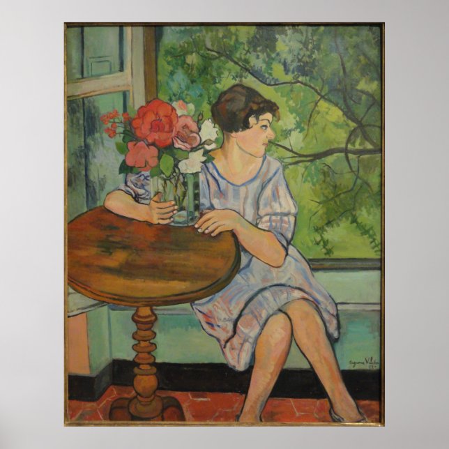 Suzanne Valadon Young Girl in Front of a Window Poster (Front)