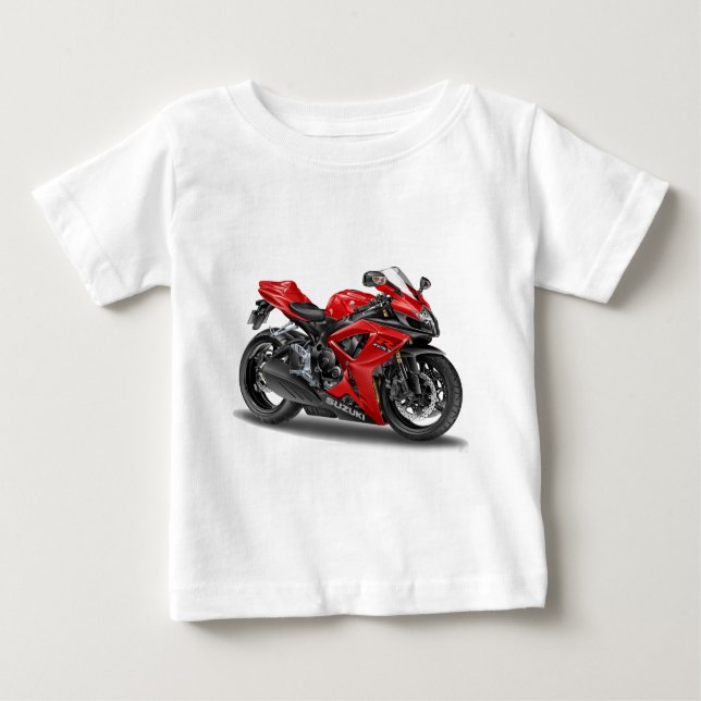 suzuki GSX-R600 Red Bike Baby T-Shirt (Front)