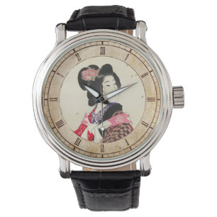 Suzuki Kason Sakura japanese woman lady art Watch