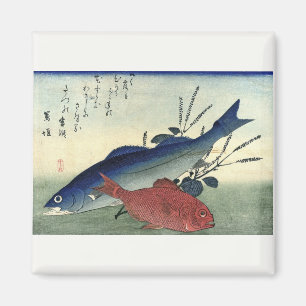 Suzuki & Kimmedai - Hiroshige's Japanese Fish Magnet