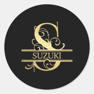 Suzuki Name Classic Round Sticker