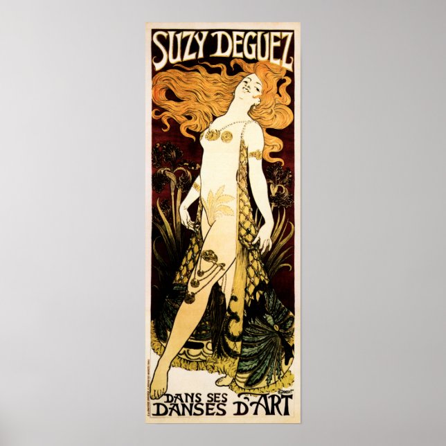 SUZY DEGUEZ Vintage Musical Dance Eugene Grasset Poster (Front)