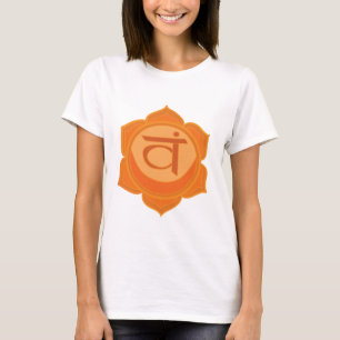 Svadhisthana Sacral Chakra Women's  T-Shirt, White T-Shirt