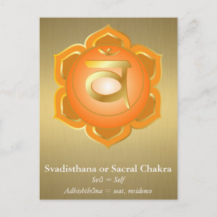 Svadisthana or Sacral Chakra Postcard