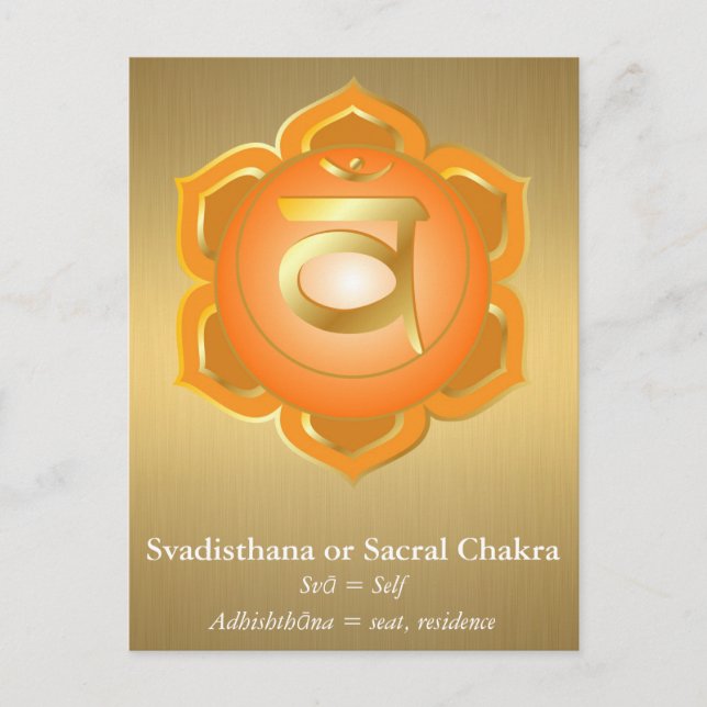 Svadisthana or Sacral Chakra Postcard (Front)