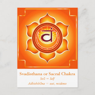 Svadisthana or Sacral Chakra Postcard