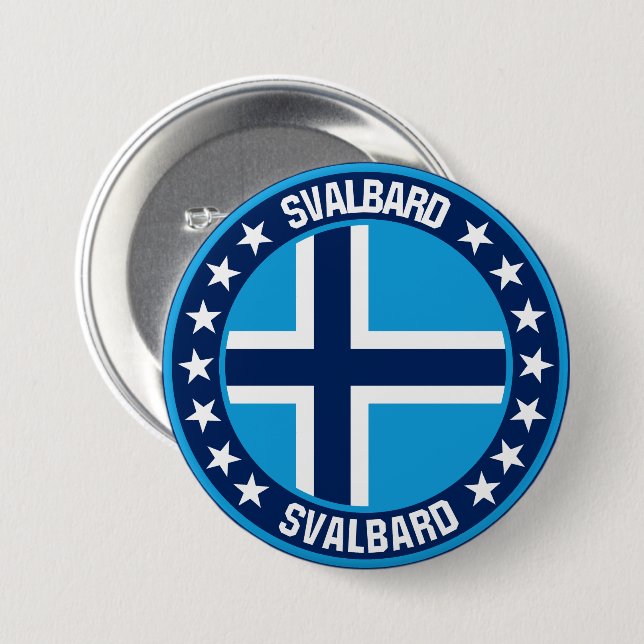 Svalbard                                           7.5 cm round badge (Front & Back)
