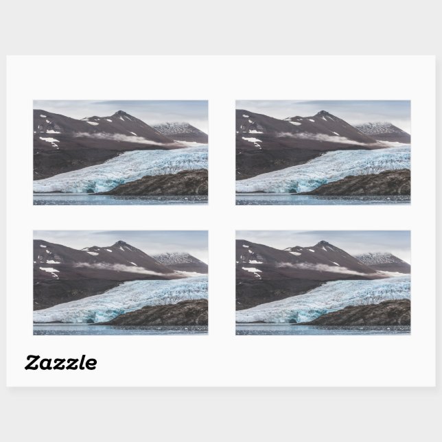 Svalbard Landscape Photo Rectangular Sticker (Sheet)