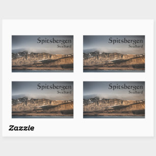 Svalbard Landscape Photo Rectangular Sticker