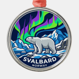 Svalbard Norway Metal Ornament