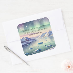 Svalbard, Norway & Quote Square Sticker