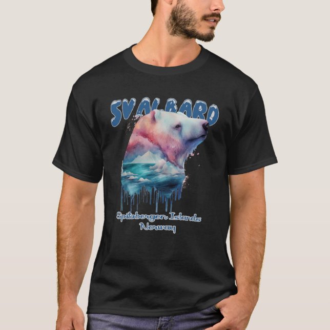 Svalbard Norway Spitsbergen Polar Bear Northern Li T-Shirt (Front)