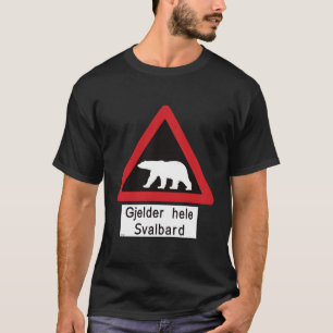 Svalbard Polar Bear Sign Gjelder Norway T-Shirt