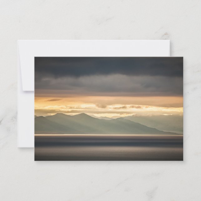 Svalbard Sunset Landscape photo Card (Front)