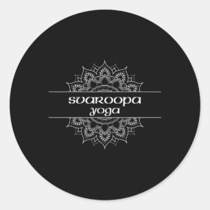 Svaroopa Yoga Type Mandala Graphic Classic Round Sticker