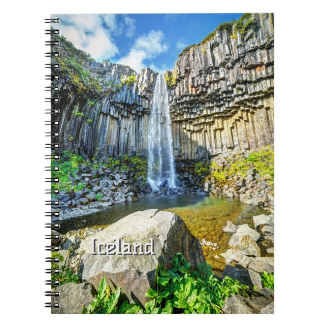 Svartifoss Waterfall, Iceland Notebook (Front)