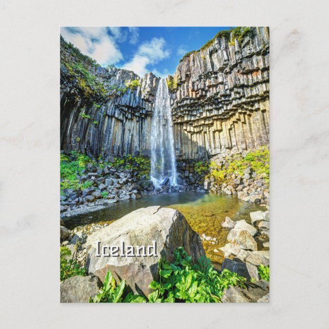 Svartifoss Waterfall, Iceland Postcard (Front)