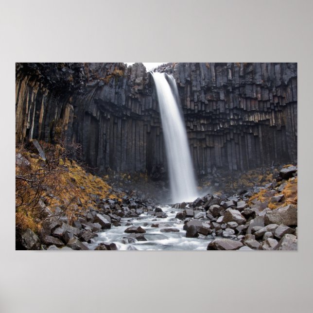Svartifoss waterfall in Iceland poster (Front)