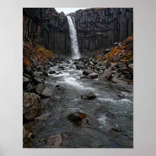 Svartifoss waterfall in Iceland poster (Front)