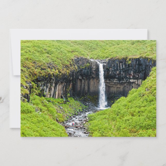 Svartifoss Waterfall in Skaftafell - Iceland Invitation (Front)