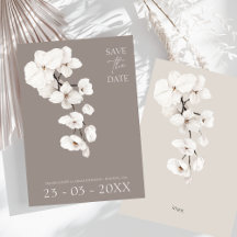 Modern Gray & White Orchids Wedding Suite