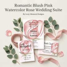 Spring Summer Blush Pink Garden Wedding Suite
