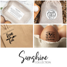 Sunshine • Farmhouse Labels and Stamp Suite