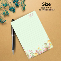 Monogram Sticky Notes | Minimalist Feminine