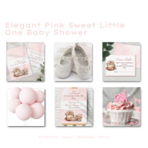 Elegant Watercolor Pink Baby Shower | Sweet One
