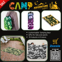CAMPING Decor and Accessories CAMOUFLAGE Theme