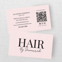 Modern Hair Stylist Pink Blush Business Collection