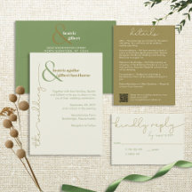 Elegant Ampersand Monogram Modern Minimal Wedding