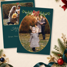 Popular Christmas Bows Cards, Envelopes Plus