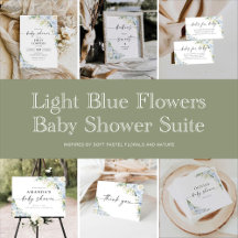 Elegant Light Blue Baby Shower Collection