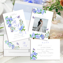 Trendy Spring Summer  Blue Bow Ribbon Wedding 2026