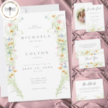 Wildflower Garden Rustic Floral Wedding