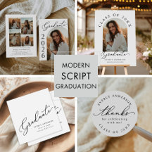 Modern Script Photo Graduation Collection