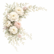 Watercolor Garden Roses for Timeless