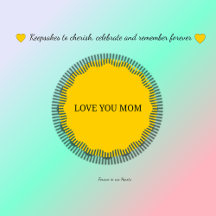 Love You Mom 4-Photo Pastel Tribute Gifts