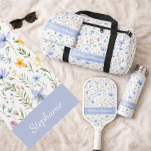 Elegant Blue Purple Wildflower Name Sports Gear