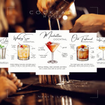 Cocktail Recipe Signs | Party Bar Decor
