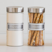 Silver Minimalist Pantry Labels