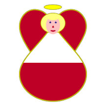 Austrian Flag Angel Christmas Decor