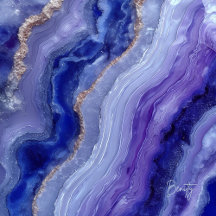 Celestial Tanzanite Crystal Glow Abstract Art