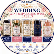 Popular Wedding Wine & Sparkling Wine Labels